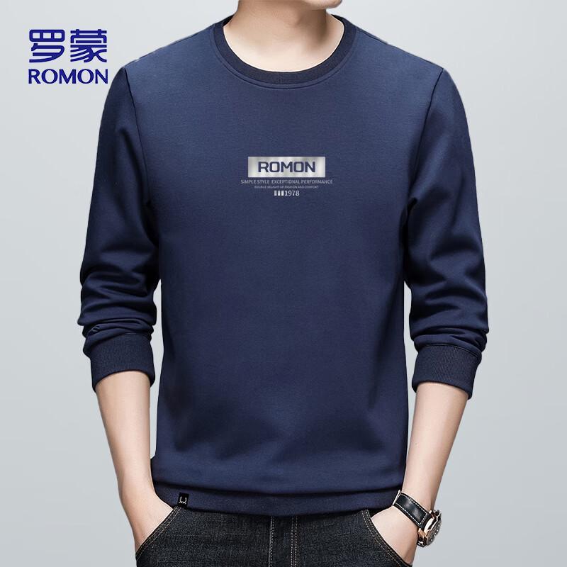 

ROMON Men s Casual Long Sleeve Crew Neck Sweatshirt 4XL