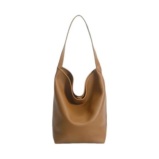 

[Diggly] Genuine Leather Tote Shoulder Bag, One Shoulder Handbag, Women s Bag, Leather, Cowhide, Commuting to Work, School, Mom, Business, School