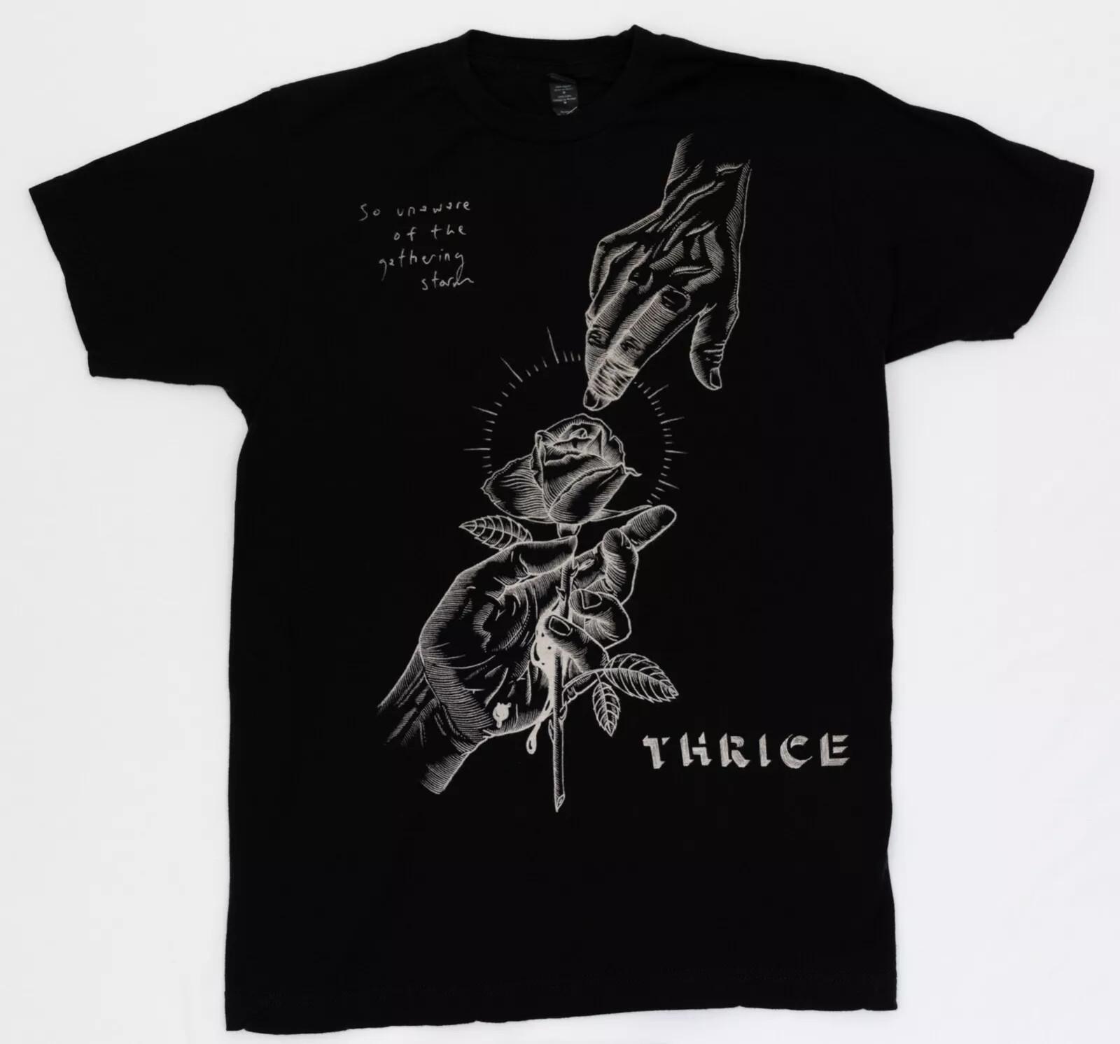 Thrice Hurricane Band Tour Black Short Sleeve T Shirt Full Size S-5XL S разноцветный