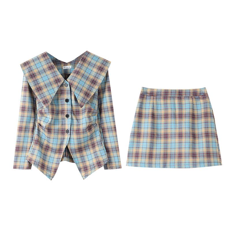 

2025 Корейский Стиль Трендовая Женская Верхняя Одежда с Длинным Рукавом и Юбка Миди Костюм из Двух Предметов L (105-120 kg)