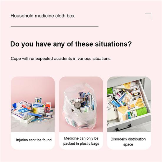 Large-Capacity Medicine Box Home Portable Storage Bag Cloth Box Multi-Functional Layered Medicine Box