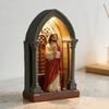 Cathedral LED Prayer Shrine Night Light Religious Table Lamp with Illuminated Arch Spiritual Gifts for Women Men Christian