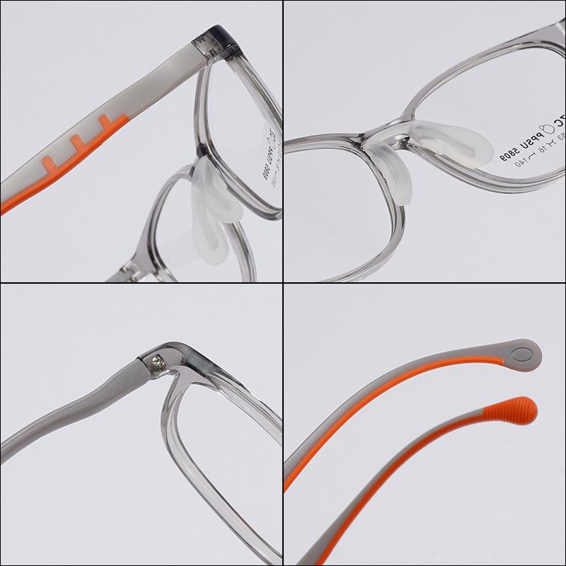 Stylish TR90 Eyeglass Frame for Kids - Lightweight, Comfortable PPSU Frame with Silicone Nose Pads for Students