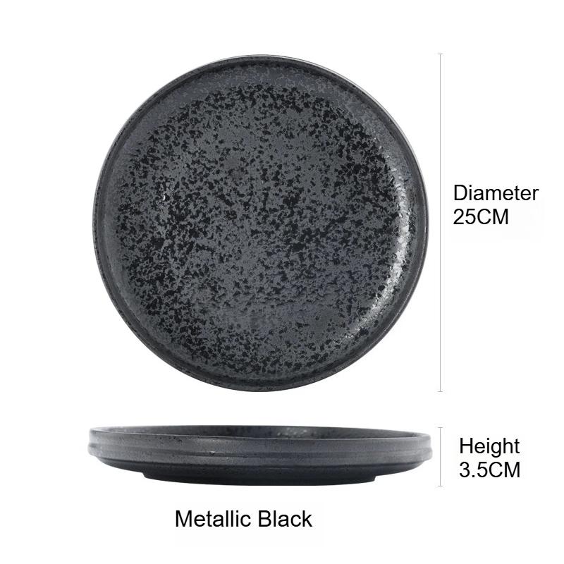 

BEPAN 1pc Creative Ceramic Dish Kiln Transformed Into Japanese Style Home Salad Style Dish High-end Steak Dish