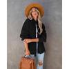 Long Sleeve Denim Jacket Women Washed Raw Edge Mid-Length Loose Jacket