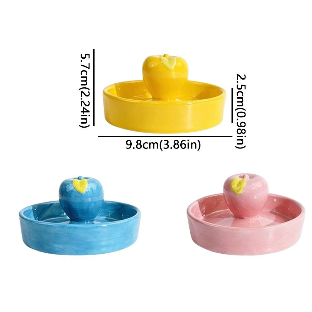 Anti-Rollover Ceramic Pet Feeding Bowl Bite Resistant Non-Slip Bird Feeding Dish Wide Mouth Fruit Shape Drinking Water Bowl