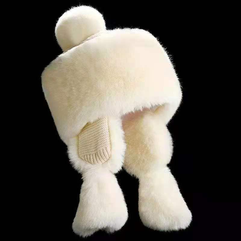 Ethnische Prinzessinnenhut: Damen Koreanischer Stil Faux Kaninchenfell Ski Mütze mit Ohrenschutz - Warm & Kältebeständig für den Winter