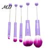 Eye Shadow Brushes 5Pcs Beadable Makeup Brush Set, DIY Cosmetic with Blank Bar, Women Tools Contouring Concealer Eyebrow Foundation for Girls