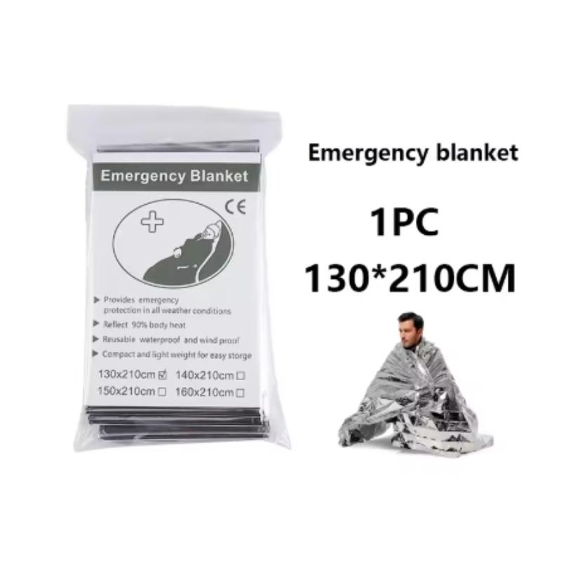 1-3Pcs Emergency Blanket Outdoor Survival First Aid Kit Windproof Insulation Lifesaving Pet Foil Thermal Military Rescue Blanket