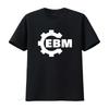 New EBM Techno Dark Active Logo Mens Black T Shirt Funny Size S 5XL Vintage Washed Versatile Slightly Soft Homme Stylish