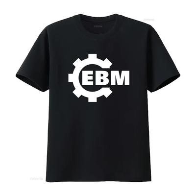 New EBM Techno Dark Active Logo Mens Black T Shirt Funny Size S 5XL Vintage Washed Versatile Slightly Soft Homme Stylish