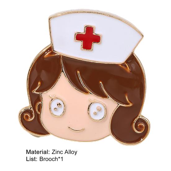 Exquisite Doctor Nurse Stethoscope Pattern Collar Brooch Lapel Pin Clothing Decoration