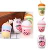 Entzückende Frucht Bubble Tea Stoffplüsch Anhänger Puppe Weihnachtsgeschenk