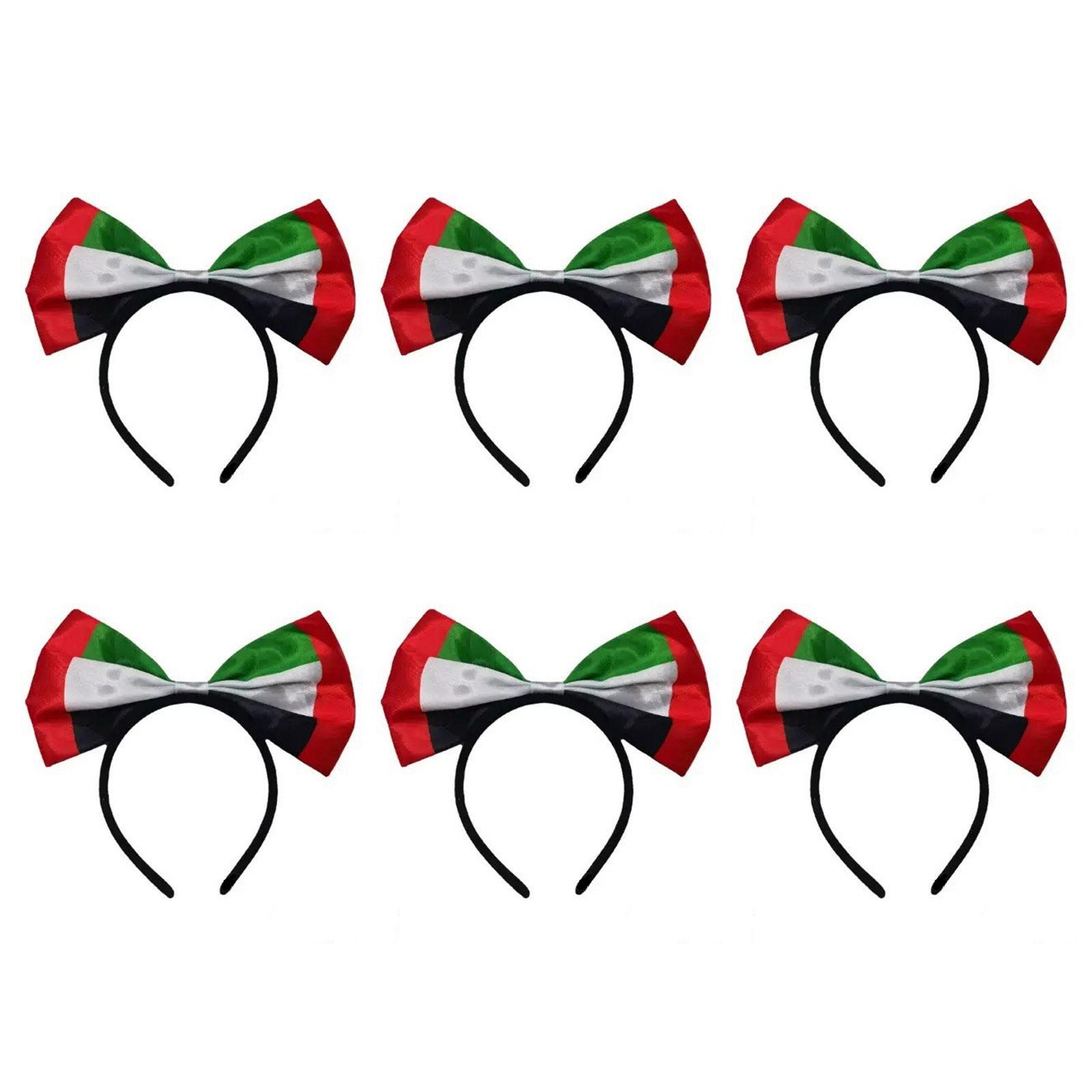 Set Of 6 Piece 2026 Football Event Headbands Country Flag Pattern deal For Sports Event And Festival Gatherings