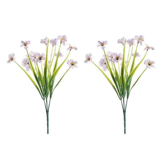 Artificial Flowers Adjustable Height Fade-Resistant Handmade Realistic Silk Petals No Watering Sunlight Floral Display Arrangement