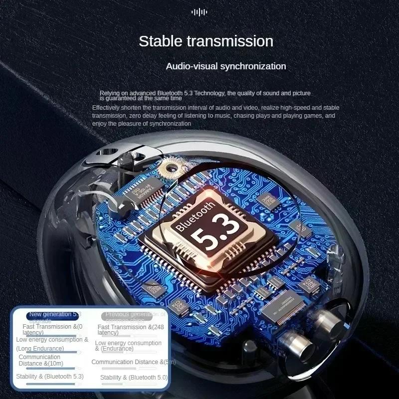 T75 Fone Bluetooth Headset 5.3 Wireless Bone Conduction Headphones Canceling HD Call Sports Gaming Earphone