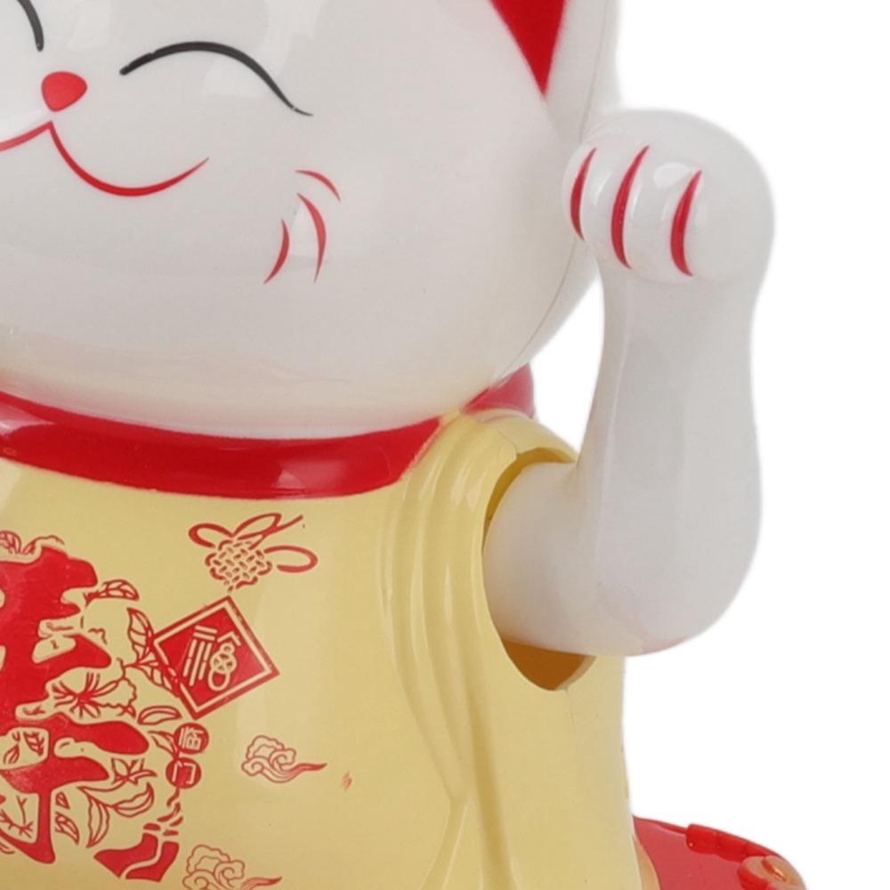 4.13x3.74x3.27in Chinese Fortune Cat Ornament Car Dashboard Lucky Cat Office Desk Ornament жёлтый