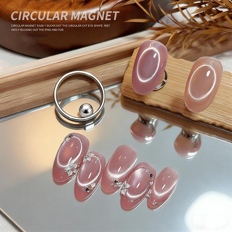 Schwarzes Loch Form Katzenauge Nagelkunst Magnet Sauger Hohl Katzenauge Nagelkunst Effekt Magnetischer Ring für Magnetischer Gel-Lack Maniküre Werkzeug