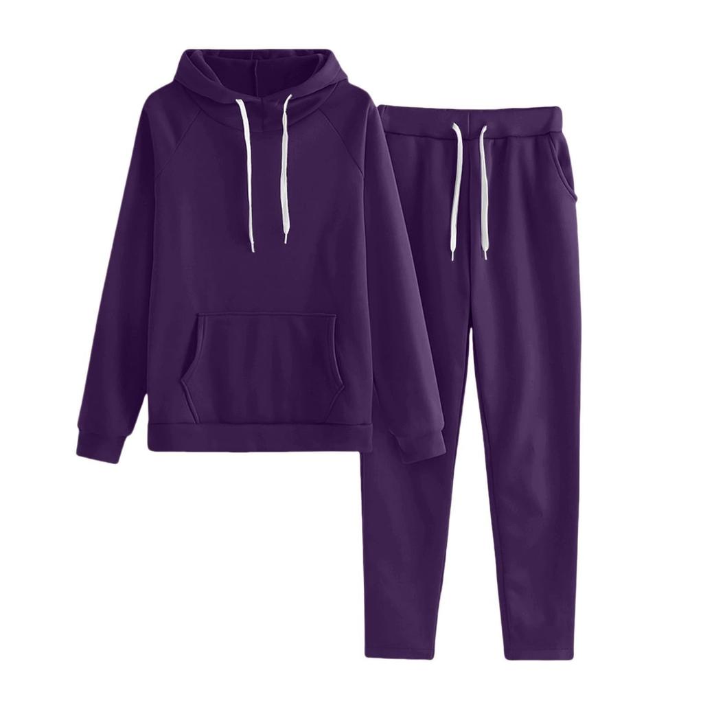 Children's Solid-color Loose Sweatshirt And Sweatpants Casual Sportswear Set