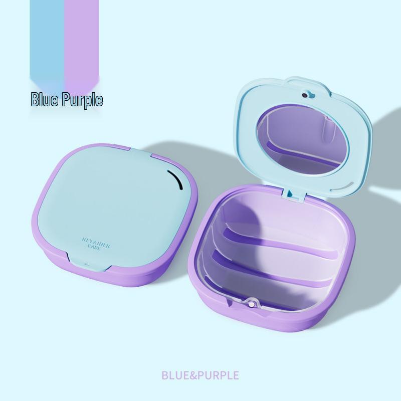 Ортодонтический футляр для ретейнеров с зеркалом - Футляр для хранения и замачивания невидимых брекетов