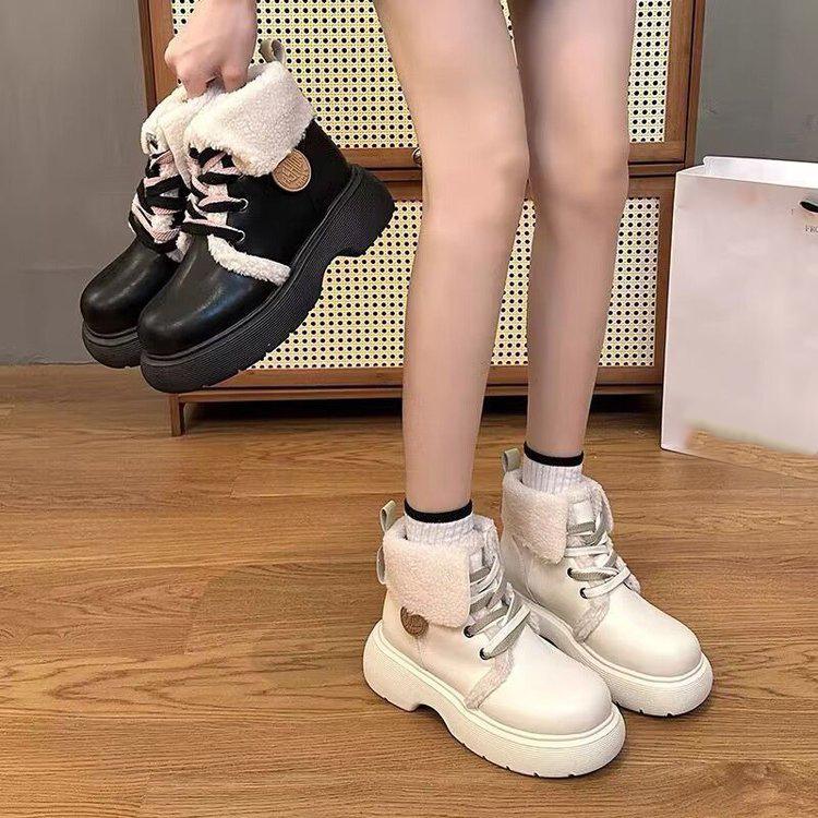 Snow Boots Calf Women's Boot Wool Women's Warm Shoes Winter