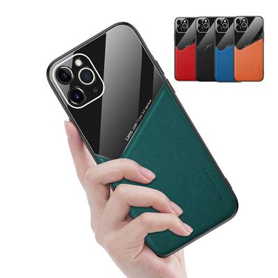 Suitable for IPhone16 Leather-textured Phone Case, Magnetic Car Stand, Apple 15 Anti-drop 14proMax Protective Case