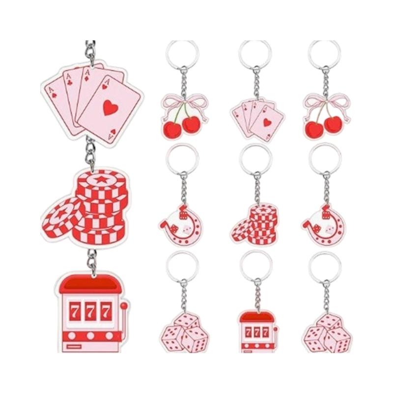 

Pack Of 12/24Pcs Heart Day Keychains Affectionate Card Game Designs Acrylic Love artifact For Couples Gifts
