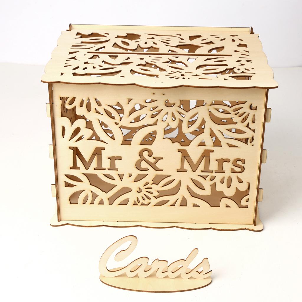 DIY Wooden Wedding Card Box and Business Card Holder
