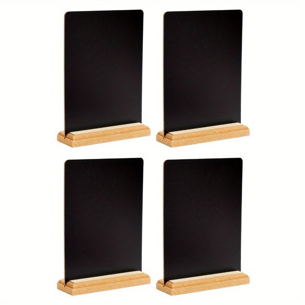 4pcs Mini Chalkboard Signs with Stand for Table Decorations Restaurant Food Display Chalkboard Signs with Stand Reusable Wooden Tabletop Chalkboard