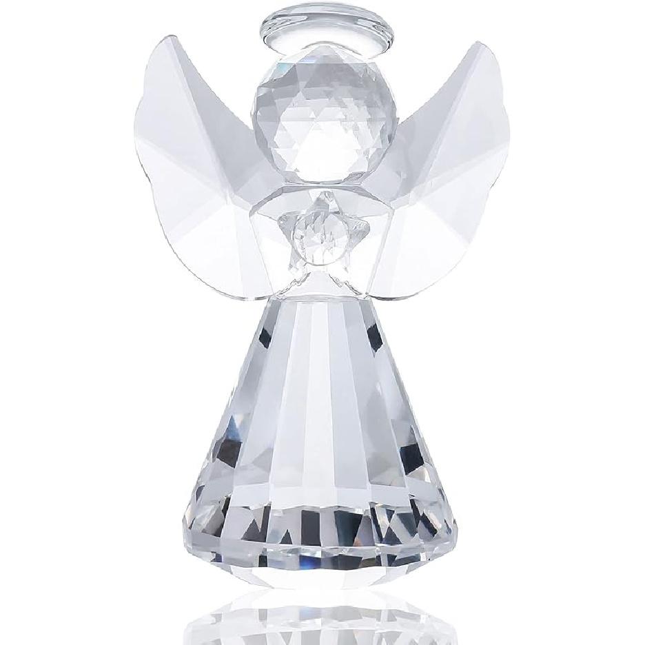 YWHL Хрустальная фигурка Ангела-хранителя, Стеклянная статуэтка Ангела-хранителя, подарки для женщин, коллекционные фигурки, домашний декор чистый