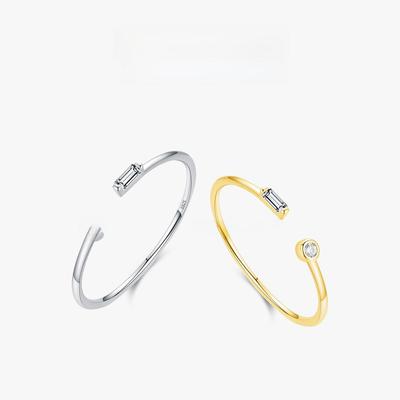 Verstellbarer S925 Sterlingsilberring mit Mikro-eingelegtem Zirkon - Stilvoll, Schlicht, Nicht verblassend, Ideal für Trendsetter