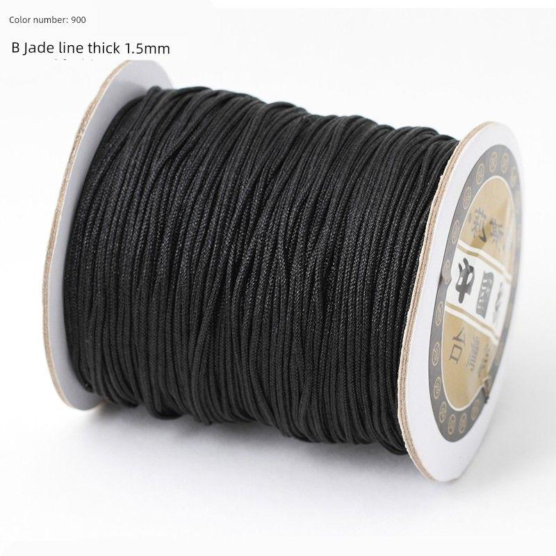 

Taiwan Lisi Brand a Jade Thread DIY Handmade Chinese Knot Carrying Strap Woven Wire Crafts Bracelet String Beads Red Rope Black B Jade thread