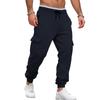 Mens Elastic Waist Drawstring Cargo Jogger Pants
