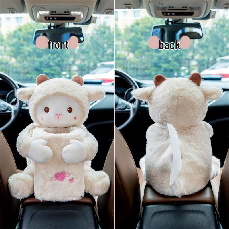 

Мультяшное автомобильное мусорное ведро и коробка для салфеток: Милый дизайн куклы с держателем для зонта