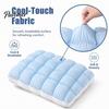 Soft Microfiber Pillows for Side Sleepers Cooling Quilted Puff Pillow, Cloud-Like Bed Down Alternative Relaxing Cloud Sleep Fluffy Pillow Back Stomach