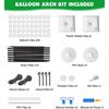 9 Fuß hoch 10 Fuß breit Verstellbares Kunststoff-Ballonsäulenständer-Set mit wasserbefüllbaren Basen und Wassersack 50 Ballonclips