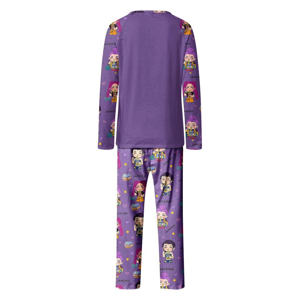 Cartoon Letters Print Family Matching Long Sleeved Parent-child Suit Home Clothes Suit Fall