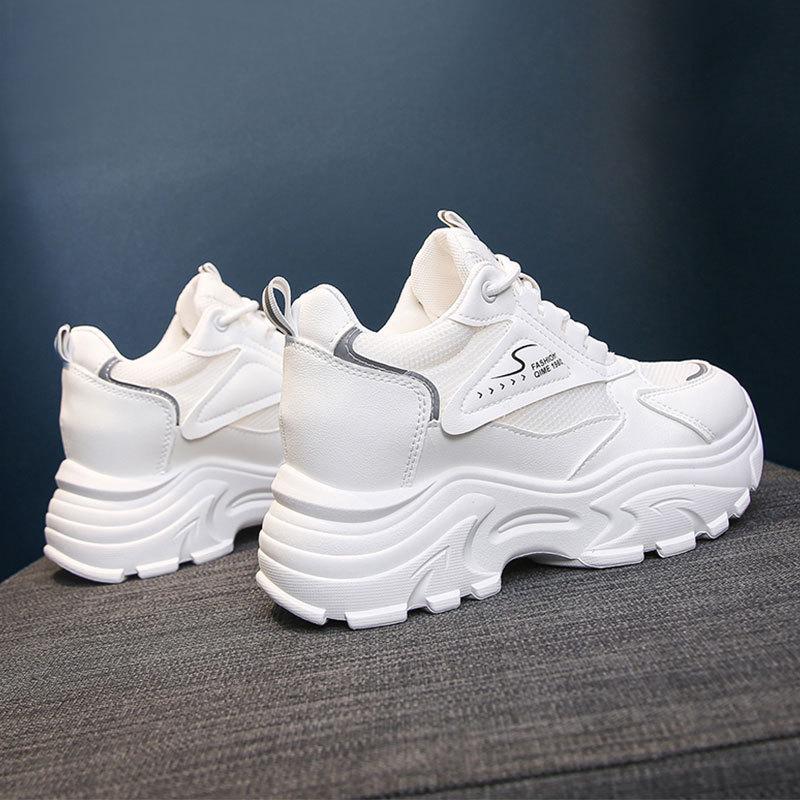 Versatile Casual Sports Shoes Women's New Spring and Autumn Thick-soled Heightening Dad Shoes