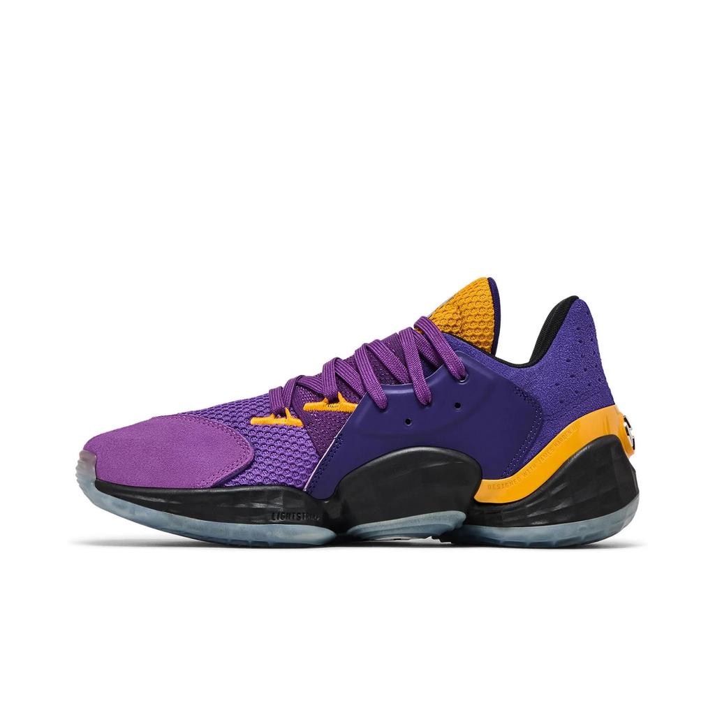 Adidas Harden Vol. 4 'Su Casa Mi Casa - Los Angeles Lakers' (Unisex) Team College Purple / Team College Gold / Active Purple Basketball Shoes