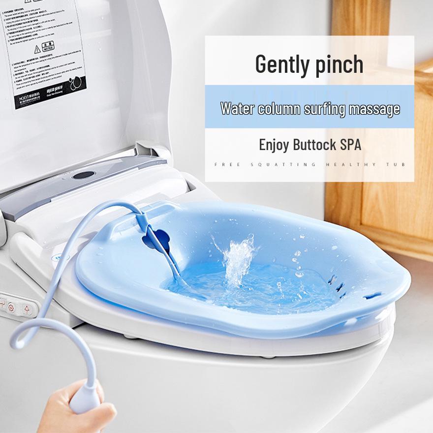 Portable Sitz Bath for Soothing and Hygiene: Ideal for Postpartum, Hemorrhoid Relief, Female Care, and Soaking.