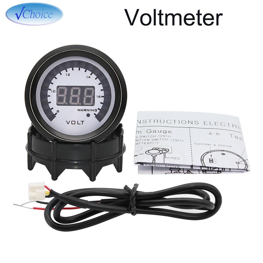 2" 52mm Digital Air Fuel Ratio Gauge Tachometer Voltmeter Boost Vacuum Water Temp Oil Temp Oil Press EGT Gauge AFR for 12V Car