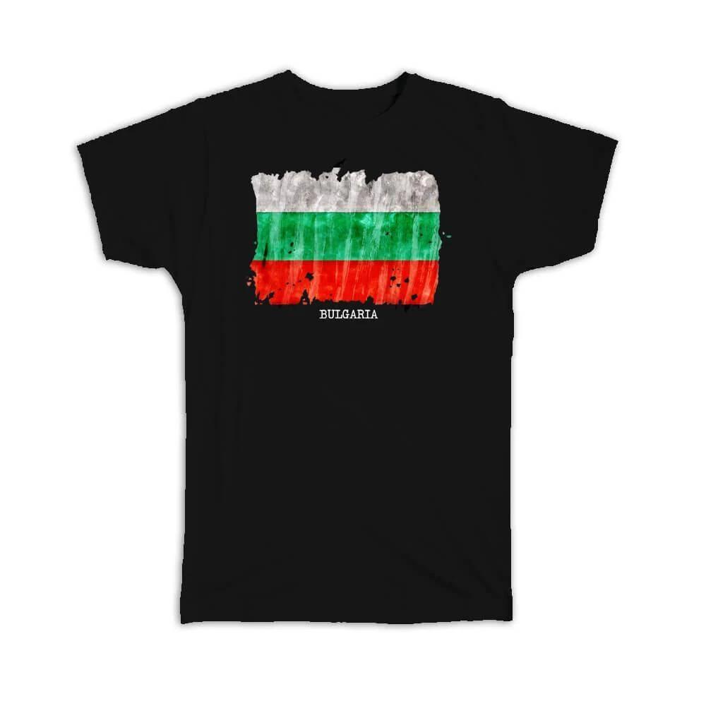 Gift T-Shirt : Bulgaria Flag Europe Travel Expat Country Watercolor XL