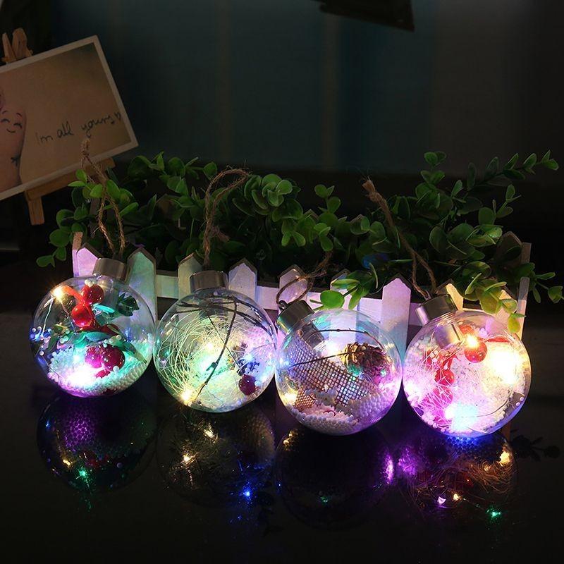 Elegant Led Transparent Ball Light Christmas Tree Ornaments Ideal For Holiday Decoration