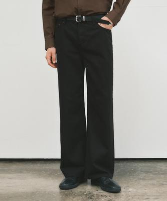 Wednesday Oasis Herringbone Pure Cotton Pants_Black(W25-Pt24)