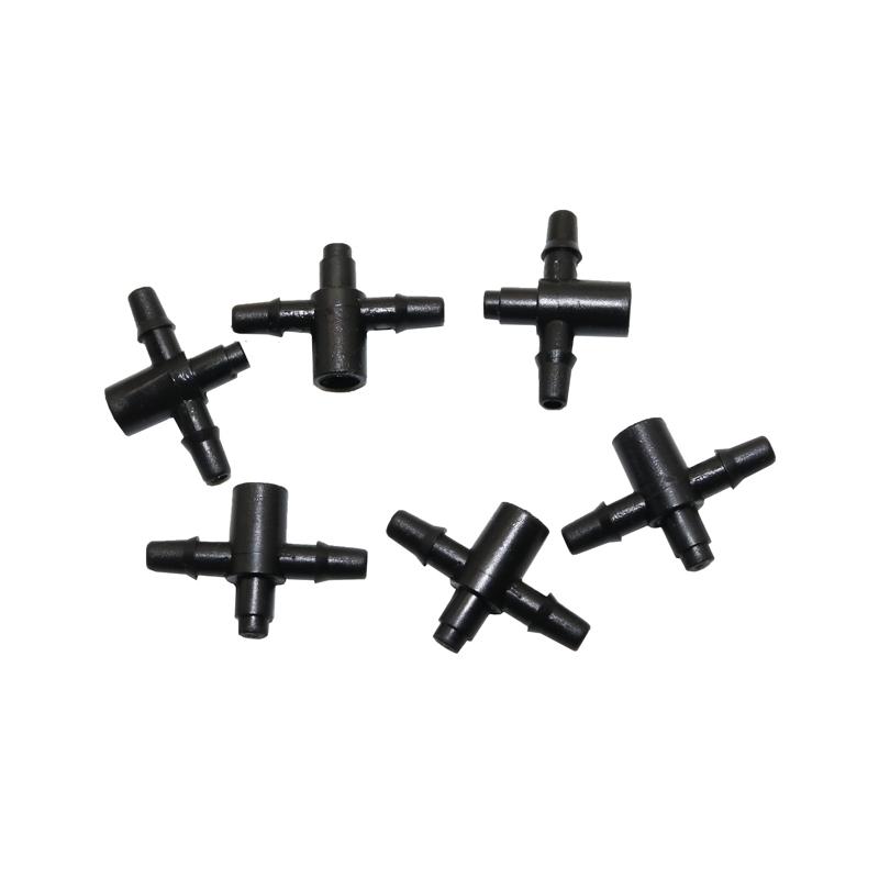 

50pcs 3 / 5mm Hose Shunt, Barbed Fitting 1/8-inch Tee Connector Garden Sprinkler System Accessories Gardening Tools 3mm