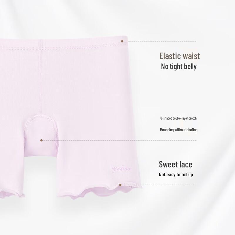 YEEHOO Girls' Antibacterial Safety Boxer Briefs (2-Pack)