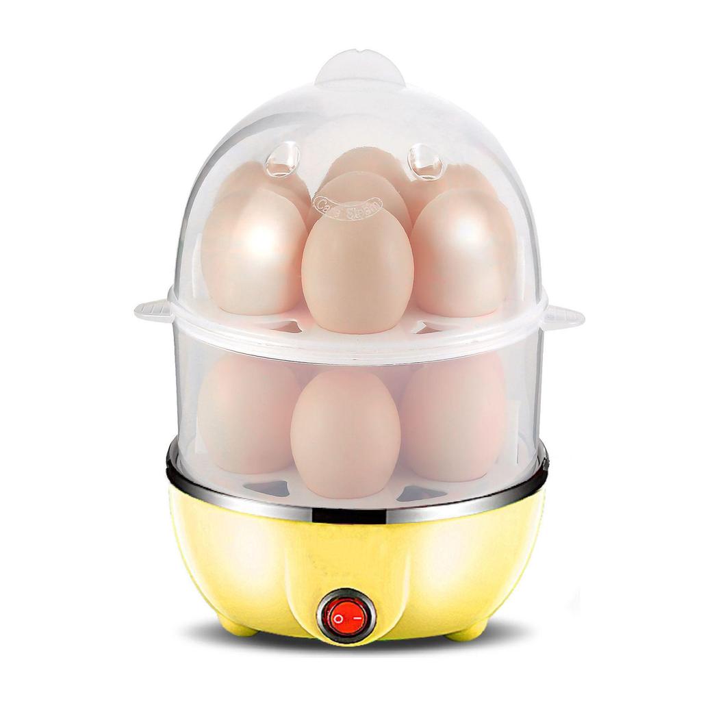 Compact Dual-Layer Stainless Steel Egg Steamer & Breakfast Maker