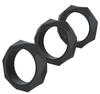 Set of 3 Black Heavy C-Ring Silicone Cockrings - Hidden Desire - Flexible Cockrings