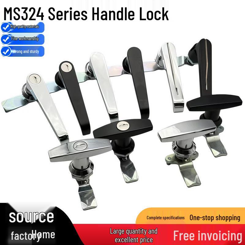 MS324 Zinc Alloy T/L-Type Handle Lock for Air Purifier Door and Industrial Equipment