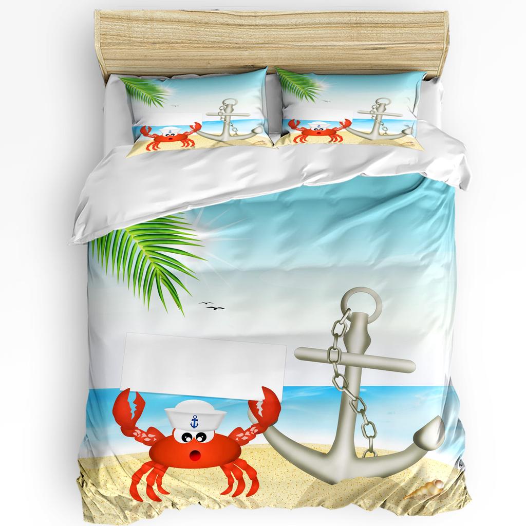 Jangkar Berlabuh Di Dek Net 3 Buah Set Tempat Tidur Untuk Kamar Tidur Tempat Tidur Ganda Tekstil Rumah Penutup Selimut Penutup